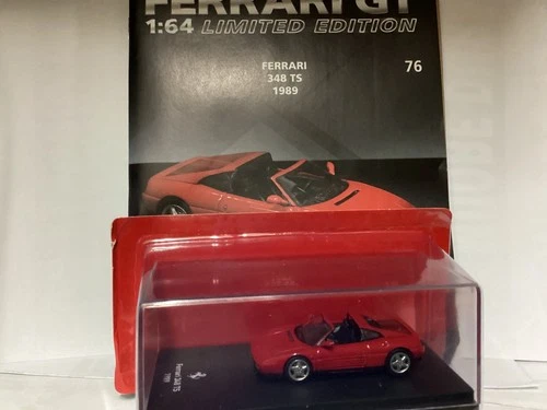 FERRARI 348 TS 1989 1/64 Diecast + Booklet Centauria Limited Edition