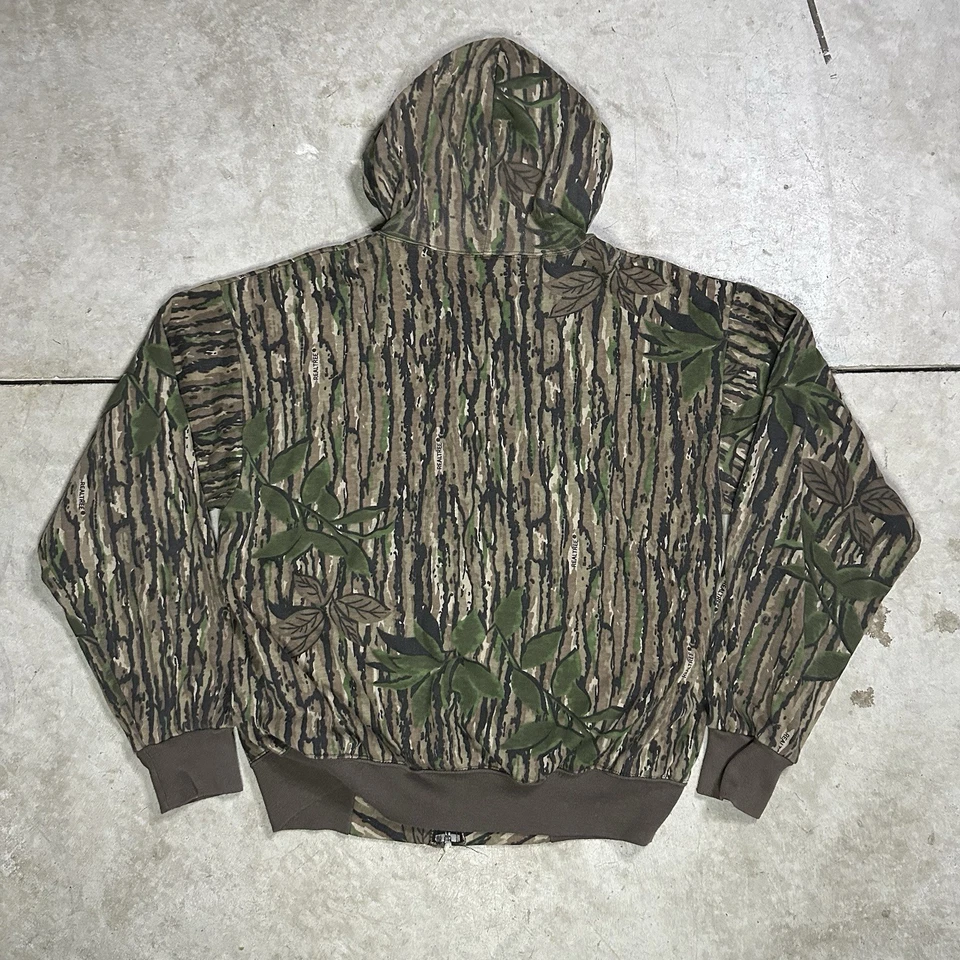 Sudadera con Capucha Vintage Real Tree Realtree Cano Camuflaje Trebark Cremallera Completa Años 90 Foto 2 de 4