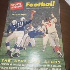 1960 Sports Review Football magazine John Johnny Unitas Baltimore Colts 