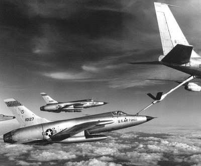 F-105 Thunderchief Vintage Vietnam Bombing Formation Photo Reprint Wall Art