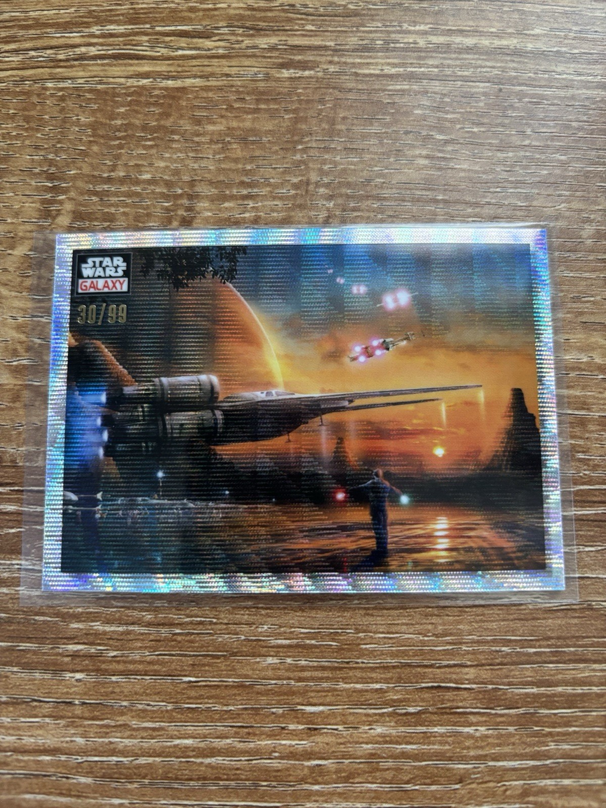Star Wars Galaxy Topps Chrome 2023 Dawn of the Rebellion #93 Wave Refractor /99