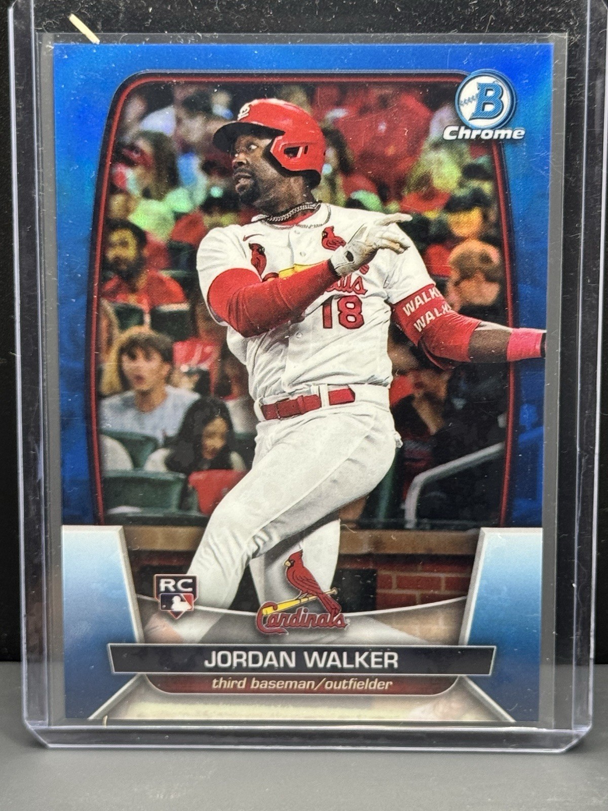 Jordan Walker - 2023 Bowman Chrome - True Blue refractor rookie /150  RC