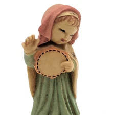 Anri 3" Singing Tamborine Celebrate Jesus Christmas Girl Ferrandiz Italy Figure