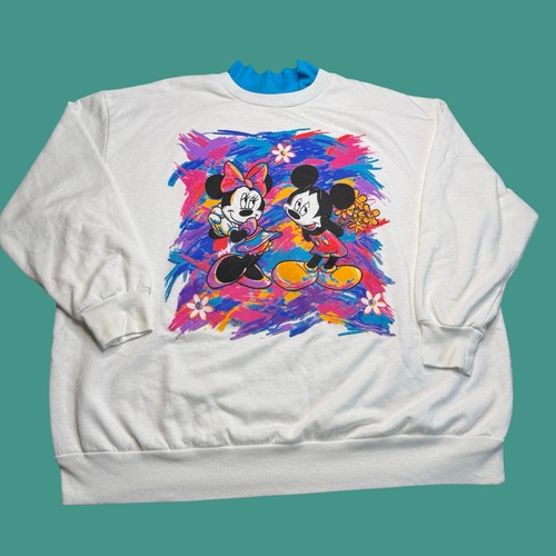 Vtg Disney Mickey Unlimited Minnie Mouse Womens Sweatshirt 26W/28W USA