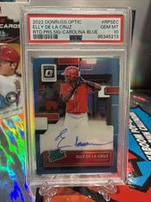 2022 Donnie’s Optic  Elly de La Cruz Carolina Blue Auto/25 PSA 10