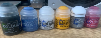 Citadel Colour Farben Konvolut 4x Schichtfarben, 1 Basis plus 1 Technik