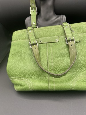Coach Hamilton Pebbled Leather Tote Bag Lime Green F13089 | eBay