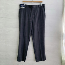 NWT Stafford Charcoal Gray comfort wool Classic Fit easy care pants, 36 x 32