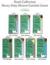 Hotel Collection Heavy Weight/Duty Vinyl Shower Curtain Liner - Assorted Colors