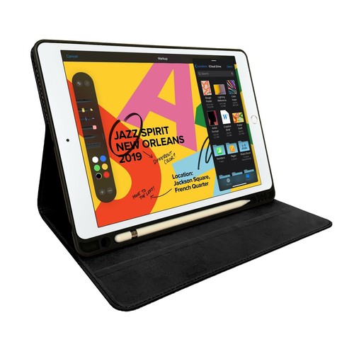 Funda de cuero genuino ENAPY iPad Mini 5 con sueño/despertar con/sin soporte para lápiz - Imagen 24 de 41
