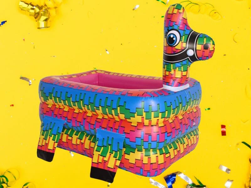 Inflatable Pinata Cooler Party Drink Holder Fiesta Cinco de Mayo Pool BBQ Cans