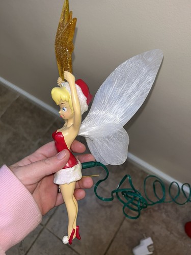 Disney Tinkerbell Tree Topper Fiberoptic Red Dress - Picture 4 of 7