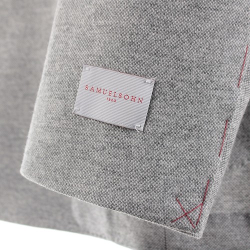 Samuelsohn NWT Wool / Cashmere Sport Coat Size 48L US In Heathered Gray - Picture 3 of 12