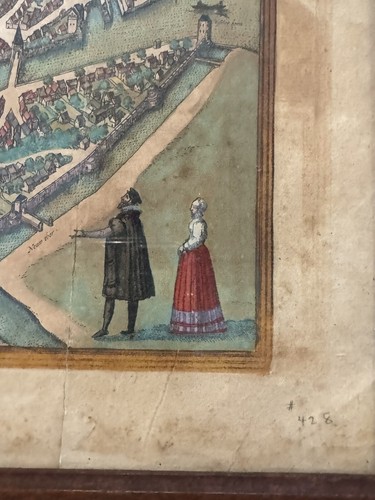 Antique map of Strasbourg by Braun & Hogenberg 17th Century Atlas Map Color - Picture 3 of 10