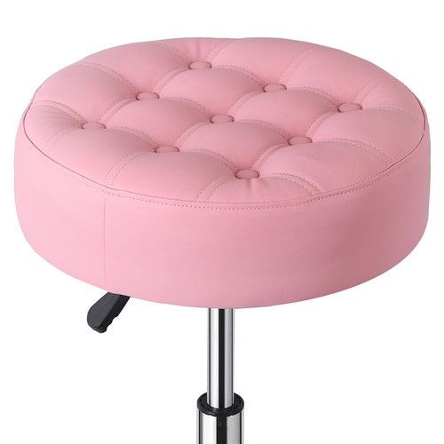 PU Leather Vanity stool Adjustable Height 360° Swivel Chair Makeup Stool Pink - Picture 18 of 22
