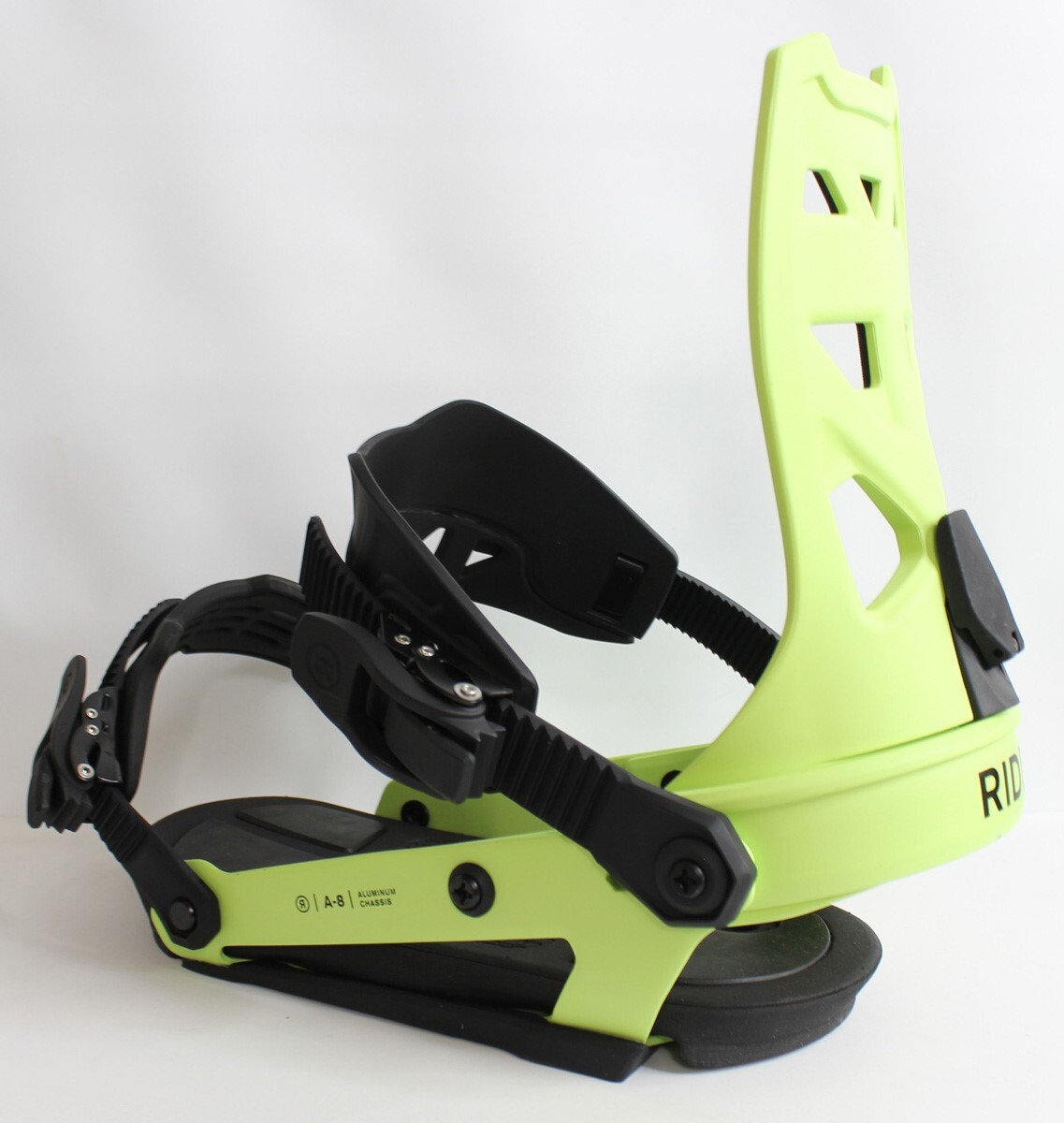 Ride A-8 Snowboard Bindings, Medium (Men's US Size 6-10), Lime
