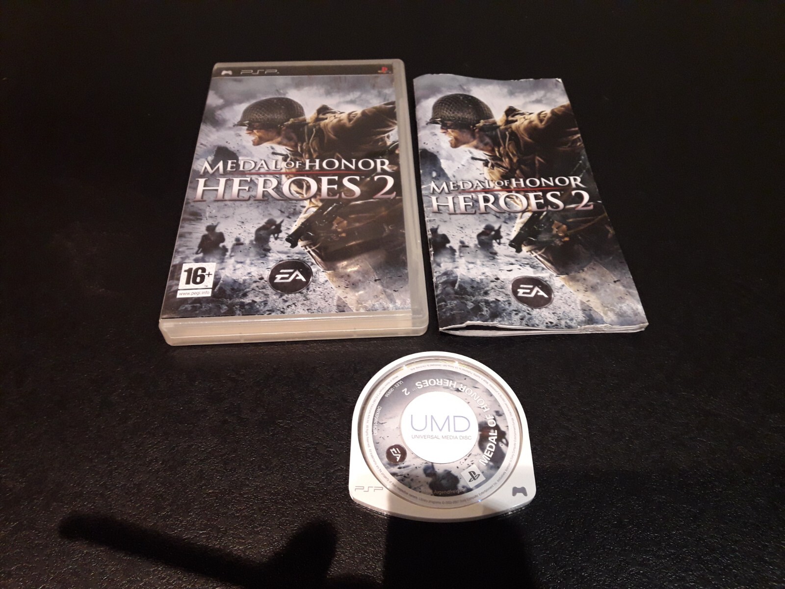 MEDAL OF HONOR HEROES 2 PSP SONY COMPLET FRA BLACK LABEL