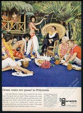 1963 Mai Kai Polynesian tiki restaurant photo Barwick carpet vintage print ad