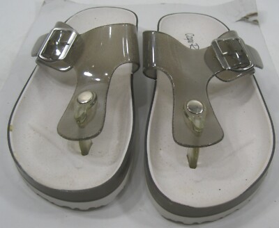 Cape Robbin SMOKE CLEAR Beach Retro Flat Jellies Jelly Sandal WOMEN Size