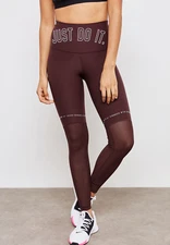 Nike Power Team Pocket Hyper Women's Mid-Rise Training Running Tights Ladies XL