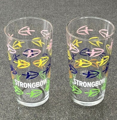 Set of 2 x Strongbow Pint Glasses 20oz Brand New CE Stamped Genuine New Design