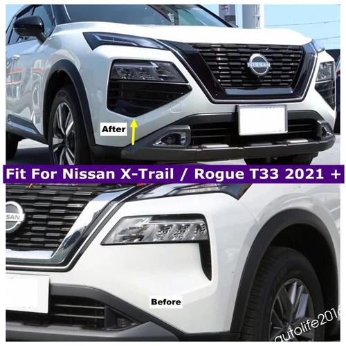 Accessories Front Bumper Grille Cover Kit For Nissan X-Trail Rogue T33 2021-2024