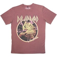 Def Leppard 'Love Bites' Kashmir Red Stone Wash T shirt - NEW OFFICIAL