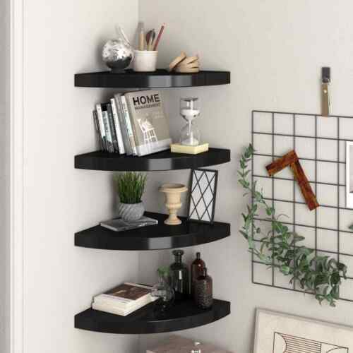 LALAGO 4 Pcs Équerre Étagère, 20 Cm Support Etagere Murale, Industrielle Support D'étagère Mural Rétro, Supports D'étagère Murale à Tubes, Support Flottant Industriels, Capacité De Charge 40kg