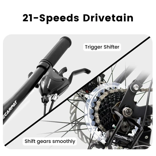 Mountain Bike Full Suspension 21-Speeds Men Women Sport Bicycles 24/26/27.5 Inch - Picture 9 of 38