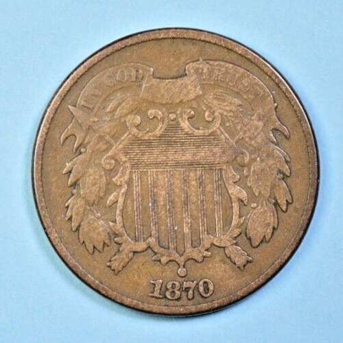 1870 TWO CENT ~ NICE XF! INV#2 - Picture 1 of 2