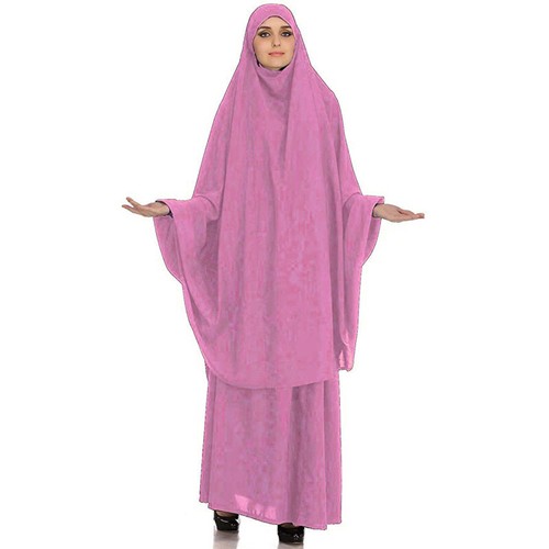 Muslim Women Overhead Khimar Burka Skirt Sets Prayer Islamic Kaftan Long Robes - Picture 4 of 31