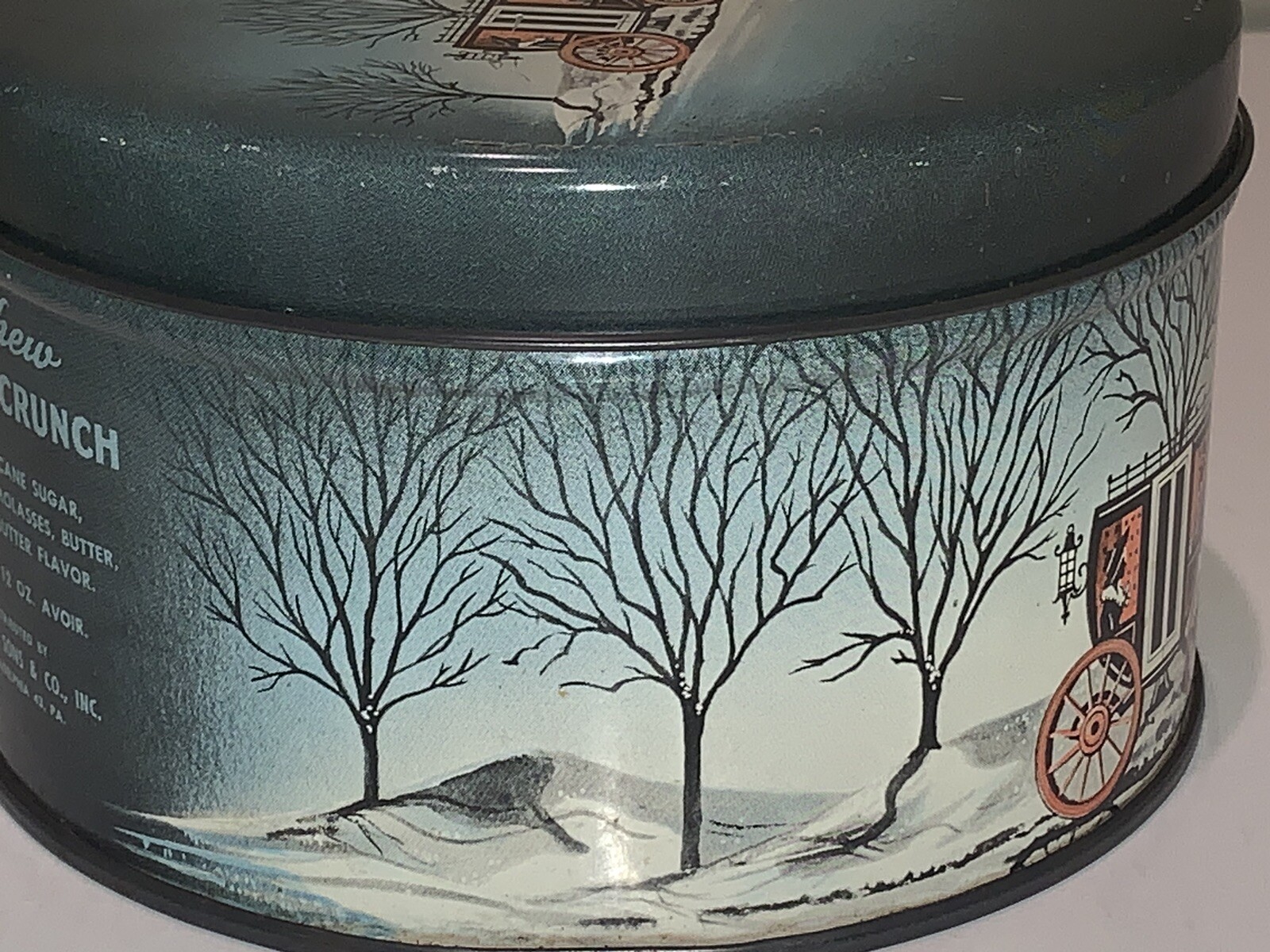 Cherrydale Farms Small Tin Cashew Butter Crunch, E Cherry Sons MCM Vintage