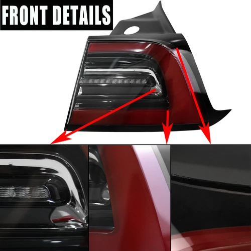 For 2017-2023 Tesla Model 3 LED Outer Tail Light Brake Lamp Passenger RH 1077398 - Foto 6 di 24