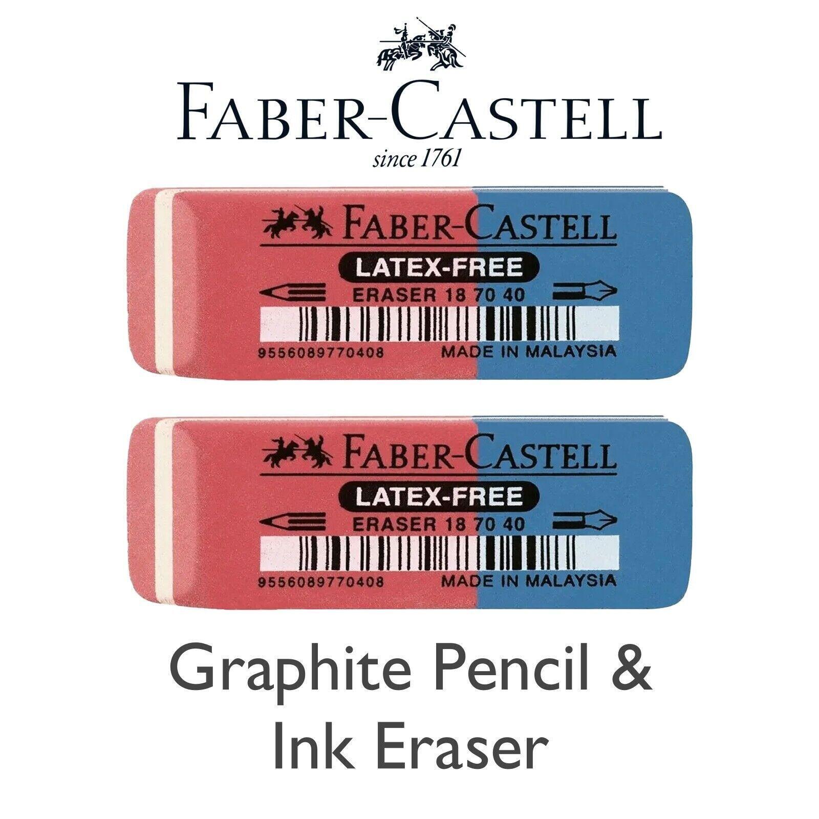 Faber-Castell Combi-Eraser for Ink and Pencil x 2