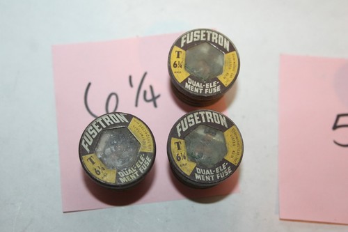 Buss Fusetron Fuse Screw In W25, Type T: 6-1/4, 2-1/2, 2, 5 (loc:Q) 7 asst sizes - Picture 4 of 7