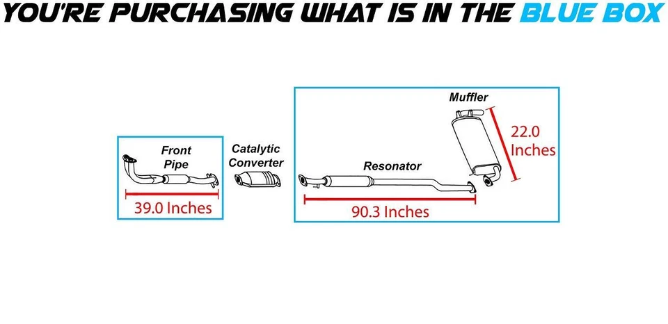 Exhaust System Kit fits: 2004-2005 Mitsubishi Outlander 2.4L AWD - Image 2 of 4