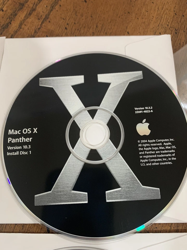 Macintosh Mac OS X 10 Panther Software Discs in Original Box Installation 10.3 - Image 4 of 4