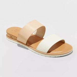 two band slide sandals