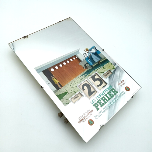 CALENDRIER publicitaire FERMETURES PERIER PORTES de GARAGE vintage PLV