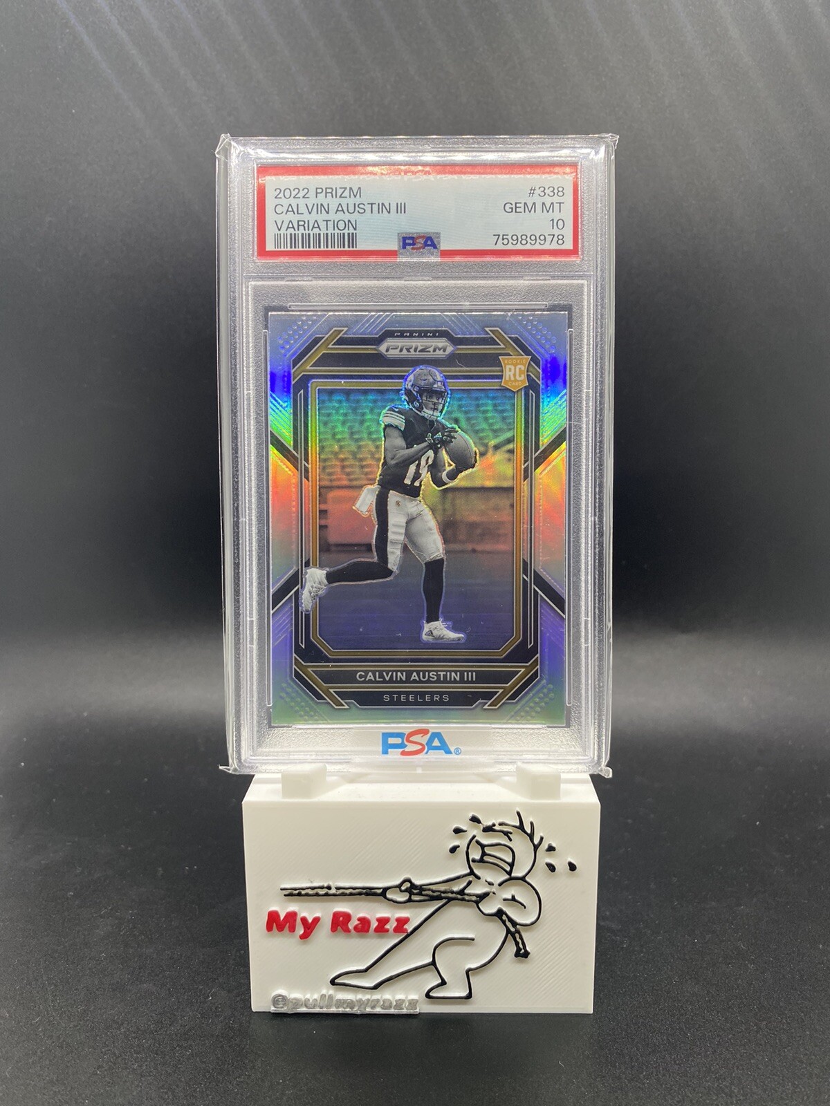 2022 Prizm PSA 10!! Calvin Austin III Silver Negative Variation #338 Steelers