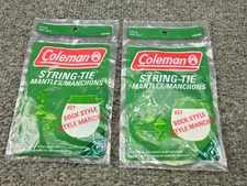 (2) 4 Packs NOS New Sealed Coleman 21A104 String Tie Mantles #21 Sock Style