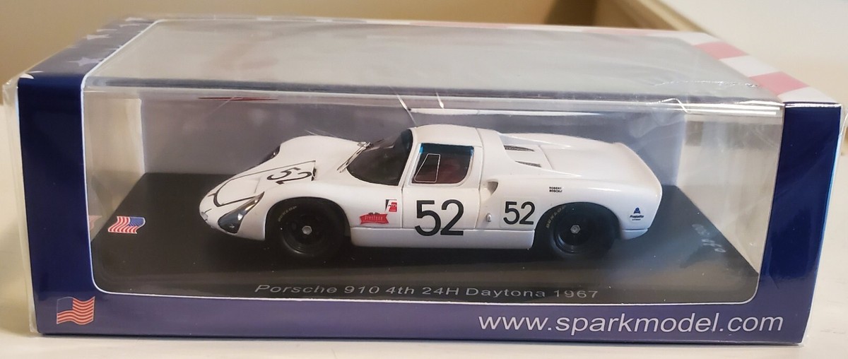 Spark 1/43 Porsche 910 #52 4th Daytona 24h 1967 (US269) | eBay