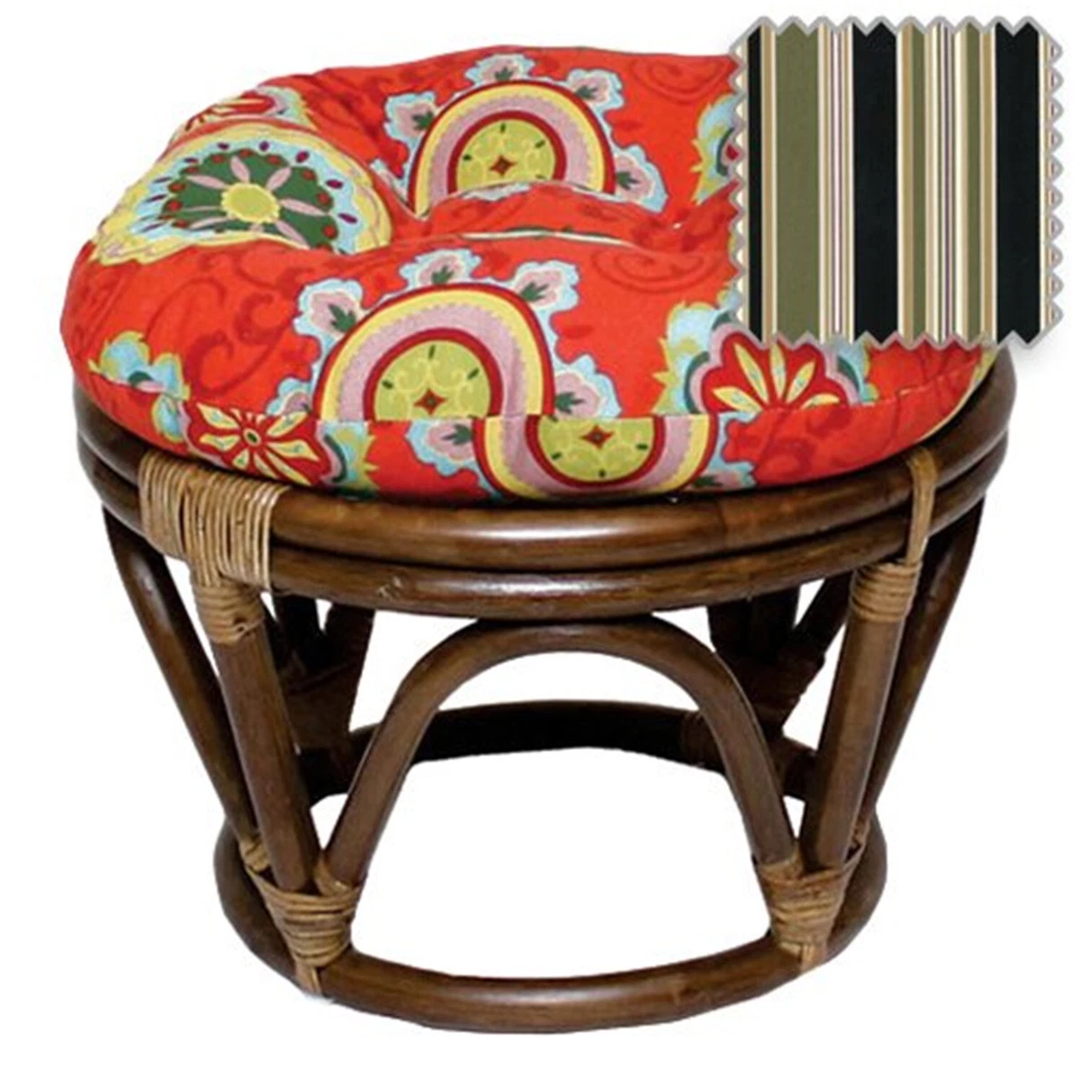 Papasan footstool cushion new arrivals