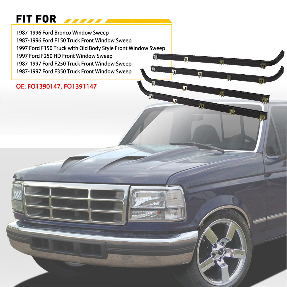4PCS Door Seal Window Belt Weatherstrip Kit For Ford 1987-1997 F150 F250 F350