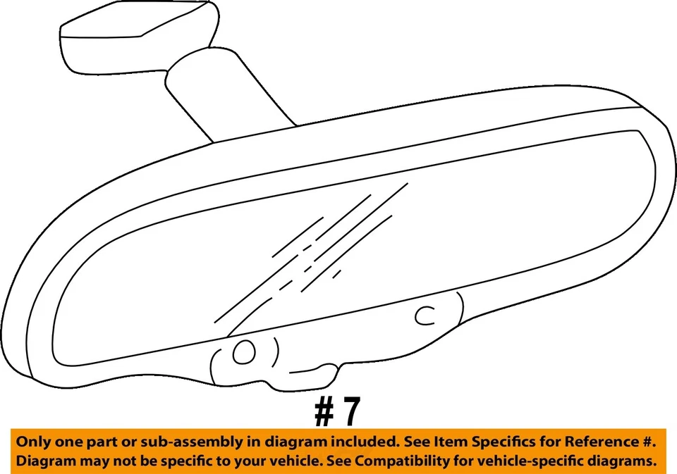 Espejo retrovisor interior delantero central usado se adapta a: Chevrolet Corvette 2004 con automático Foto 3 de 4