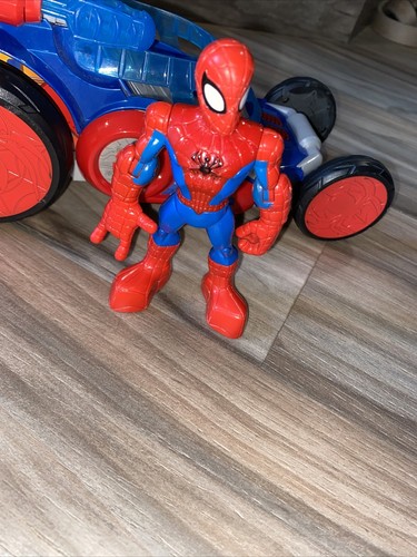 Marvel 2012 Hasbro Spider Man Vehicle Wheels Change Position w/Action Figure - Picture 6 of 7
