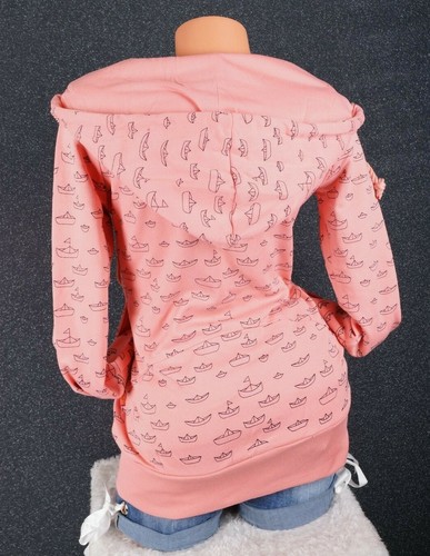 Damen Piquet Jacke Slim Fit Kapuze Hoodie Fleece angeraut Boote S M L XL 2XL - Bild 12 von 59