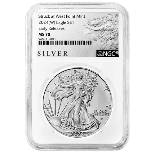 2024 (W) $1 American Silver Eagle NGC MS70 ER ALS Label