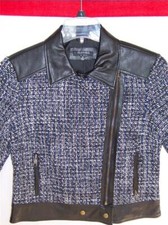 Houndstooth Plaid Coat Jacket Womens Juniors Medium Revue New Nwt $140