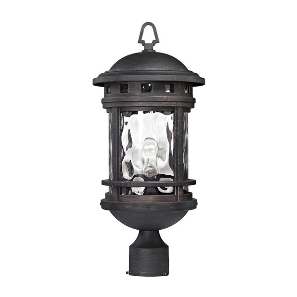 Elk Lighting Costa Mesa Weathered Charcoal OneLight Outdoor Post